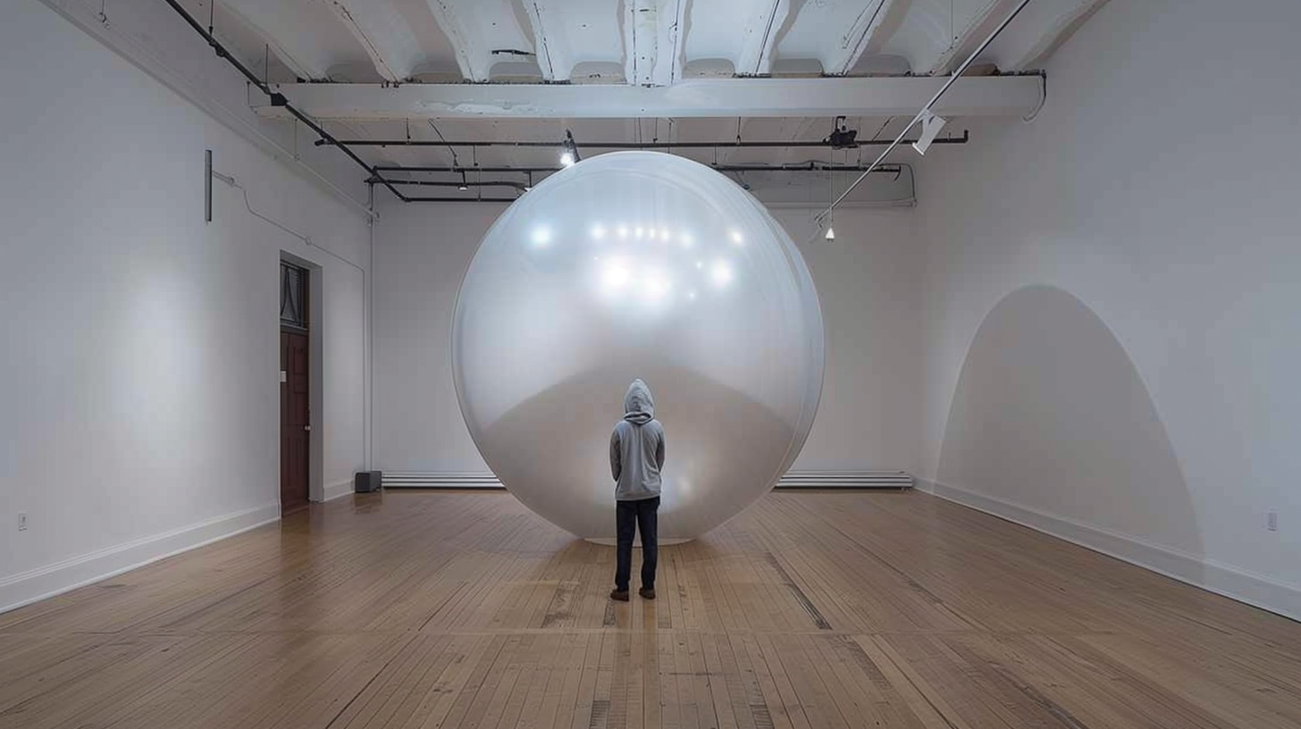 Inflatable sphere in NYC art exhibition