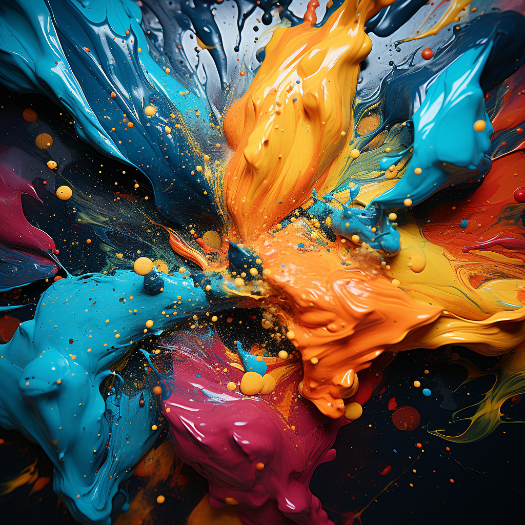 Colorful ink splatter artwork