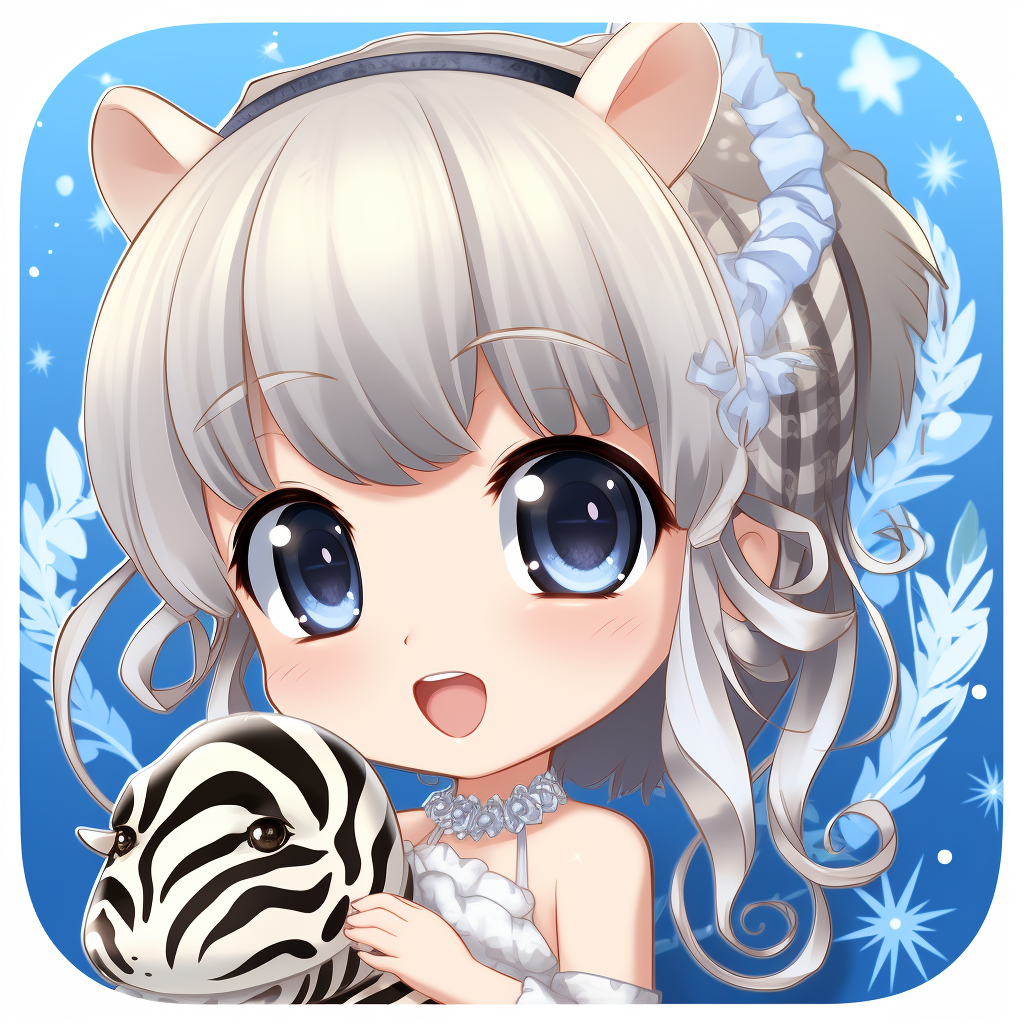 Adorable baby zebra in SNS icon