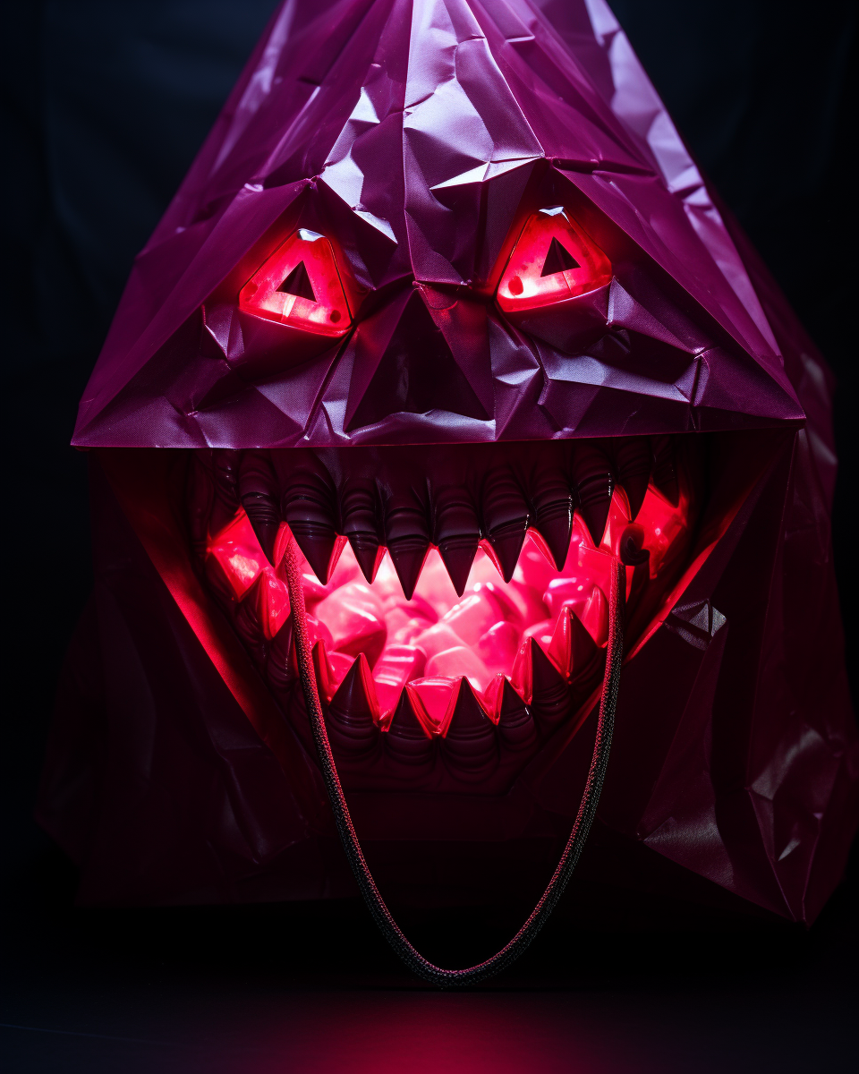 Terrifying Monster Inside Paper Bag