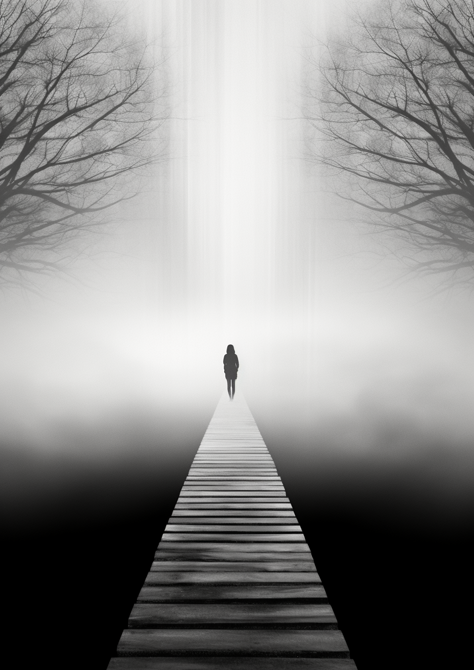 Simple black and white photo manipulation with bright inspiration