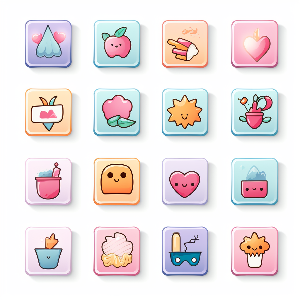 Playful branding icons for Instagram