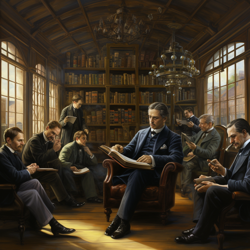 Victorian intellectuals discussing books