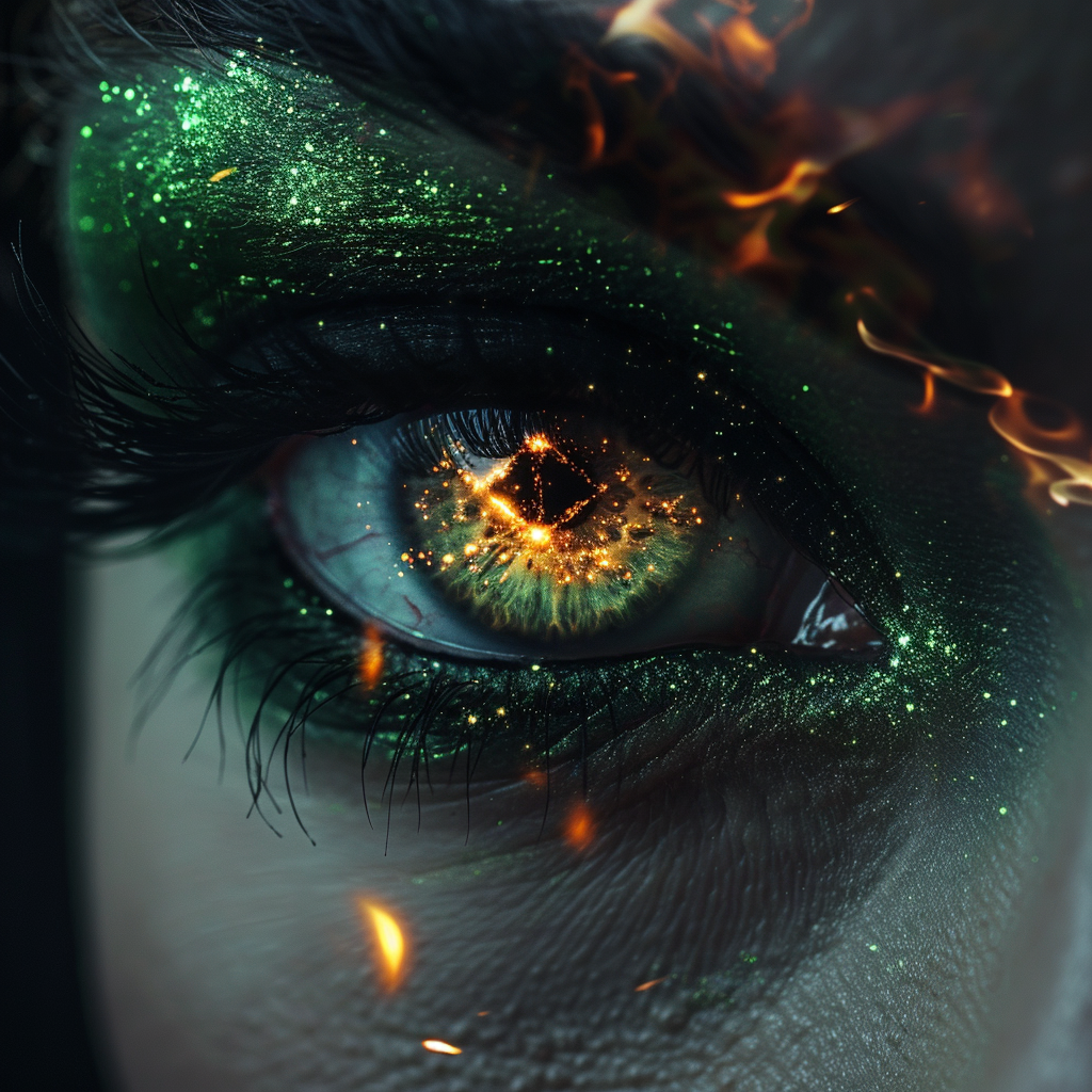 Vibrant Celtic Green Eye Photo