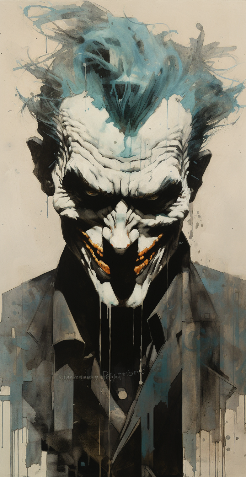 Intense Joker Closeup Art