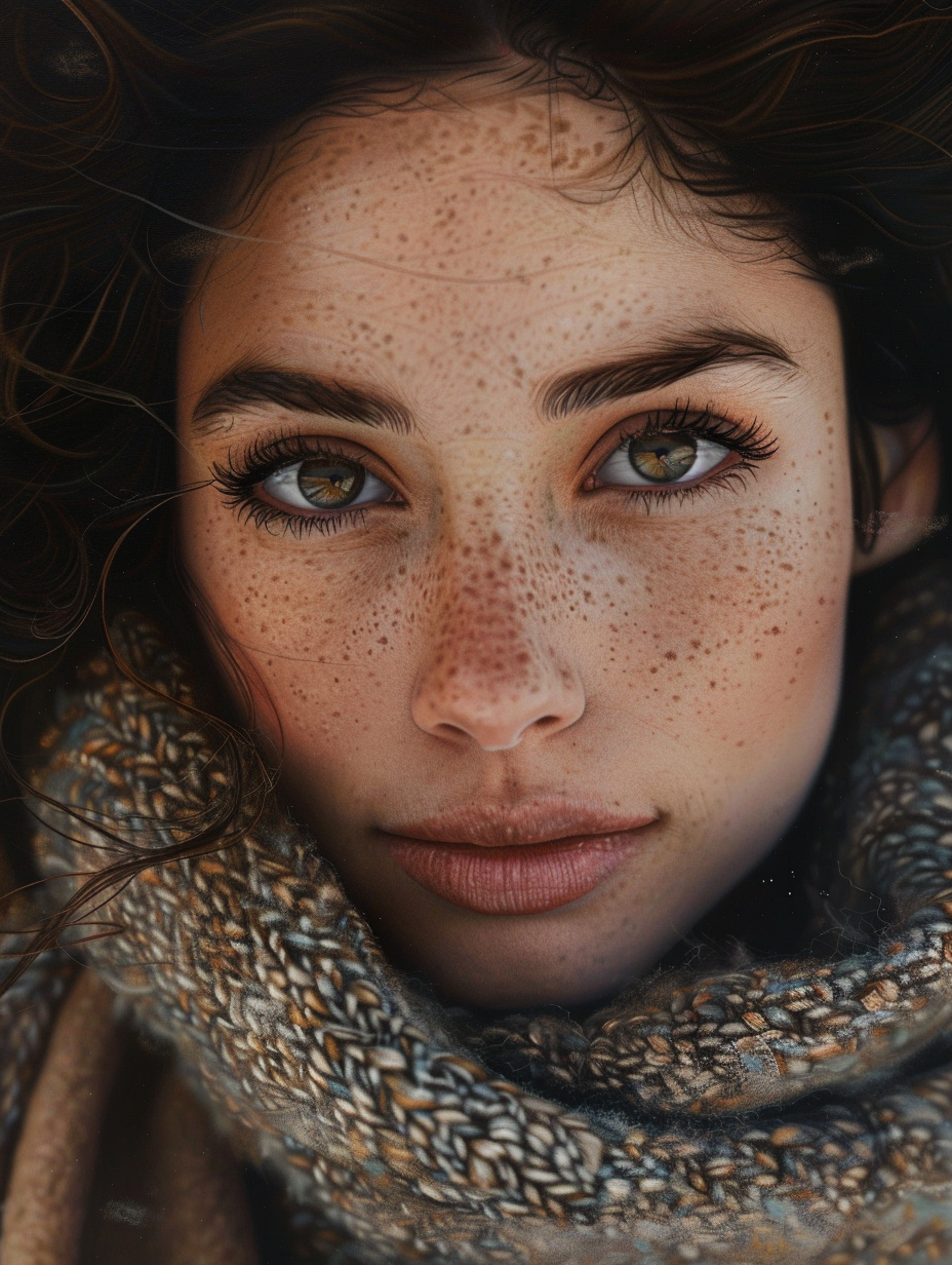 Detailed Portrait Woman Eye Contact