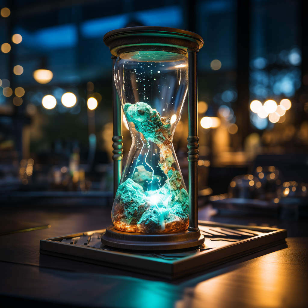 Interactive LED hourglass with video playback