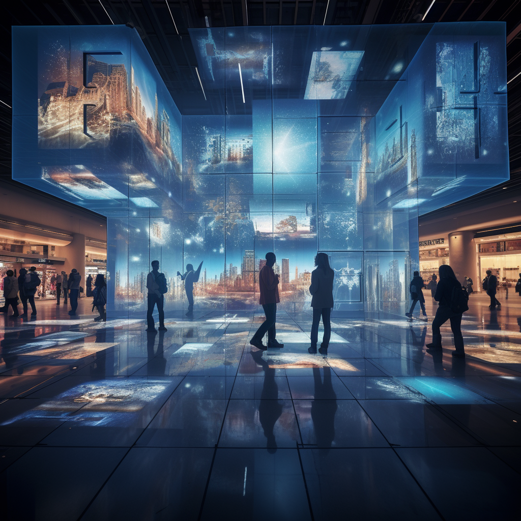 shopping center interactive images