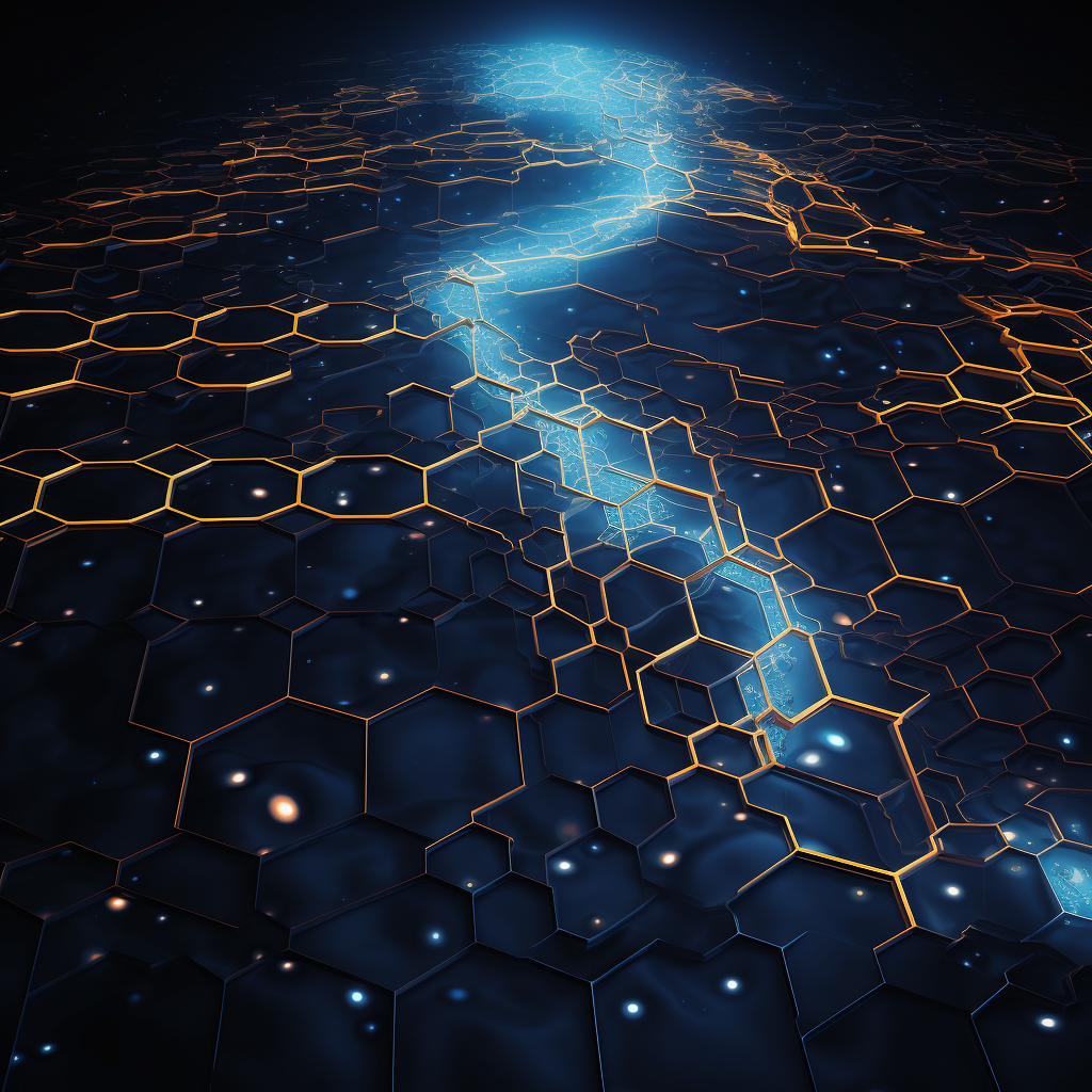 Interconnected hexagons symbolizing REST API communication