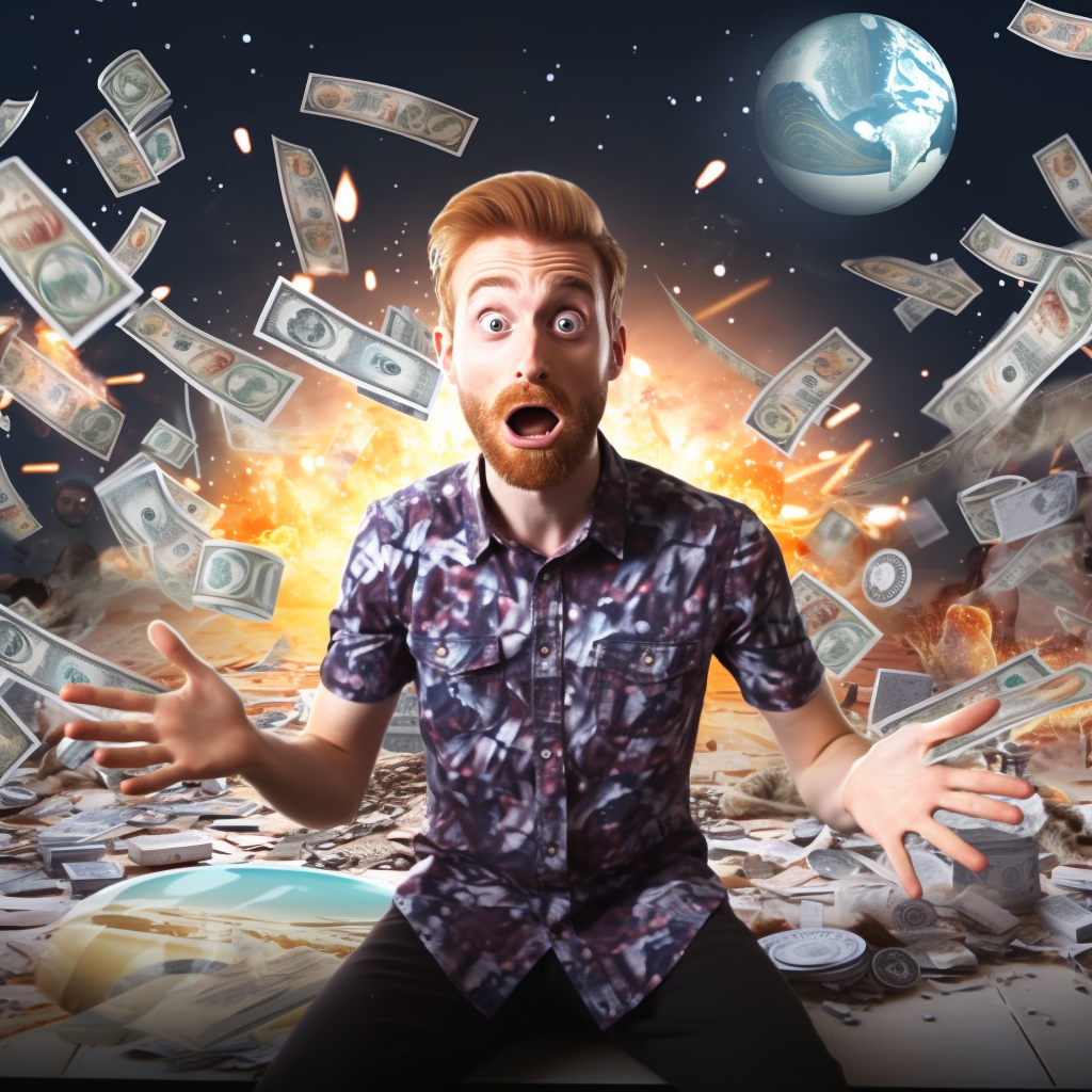 Eye-catching YouTube Thumbnail with Money and Excitement