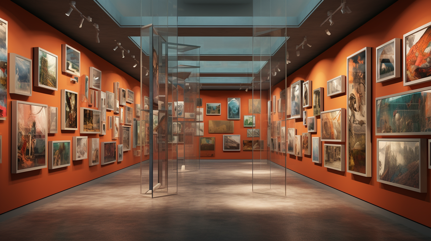 Interior of Small Gallery Collage