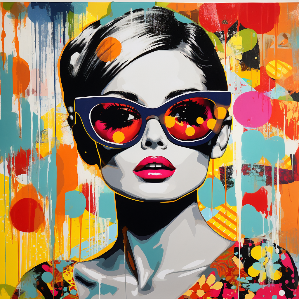 Stylish Interior Design Woman Popart