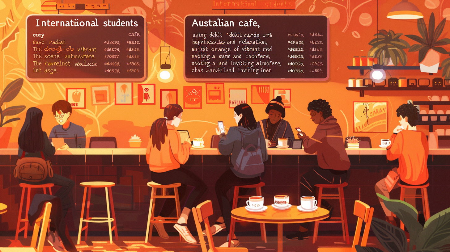 Students Using Debit Cards in Cafe