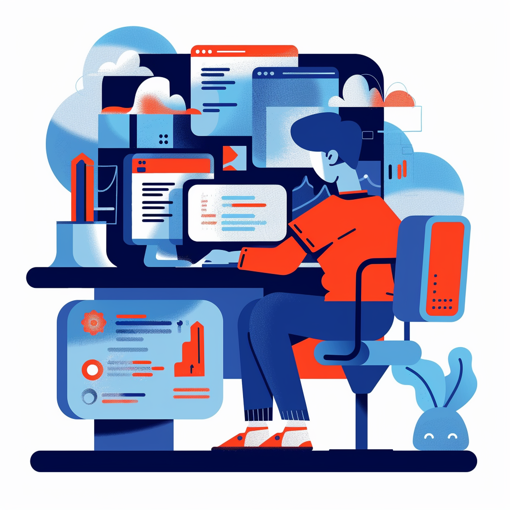 Scarlet Blue Internet Services Illustration