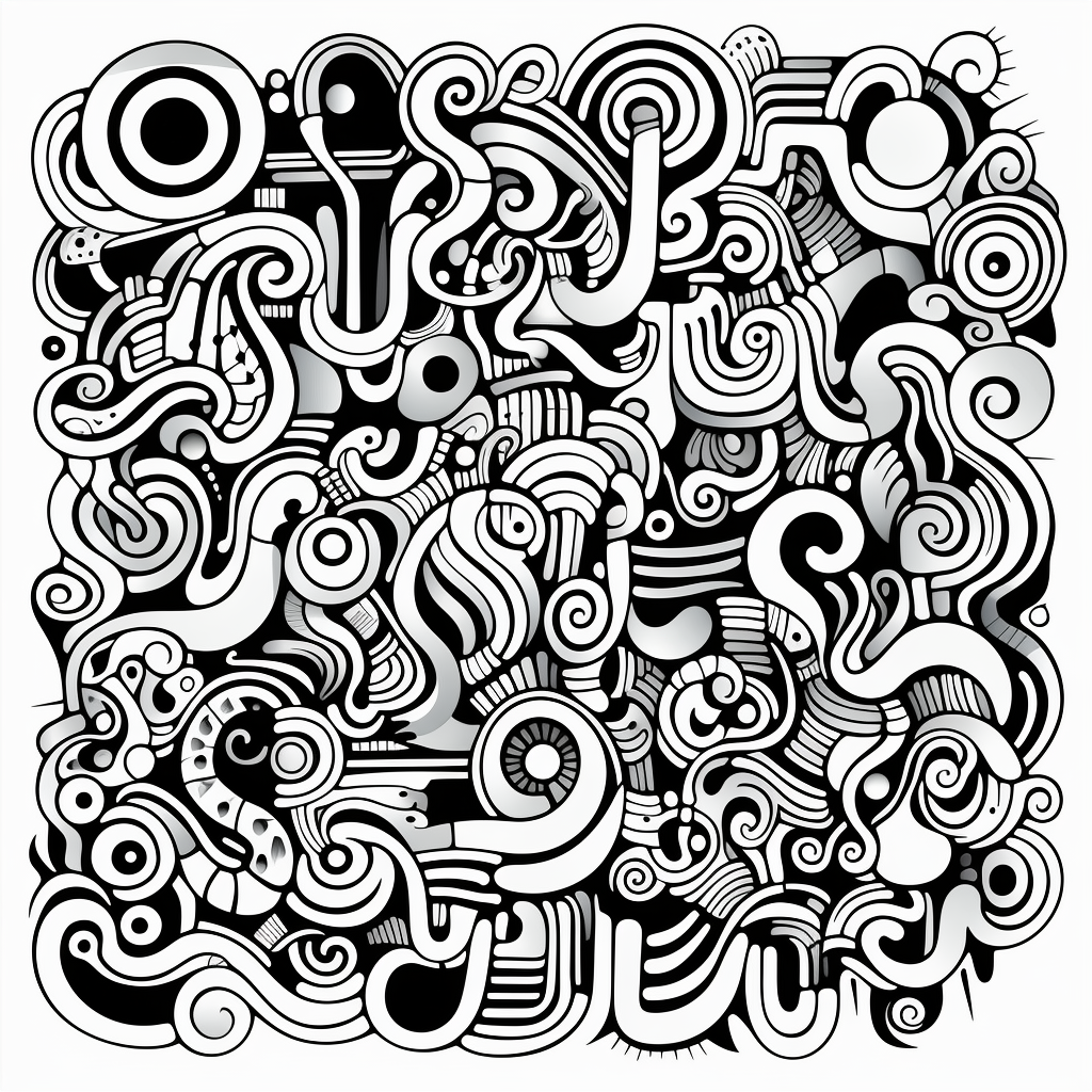 Easy-to-Color Intricate Coloring Page