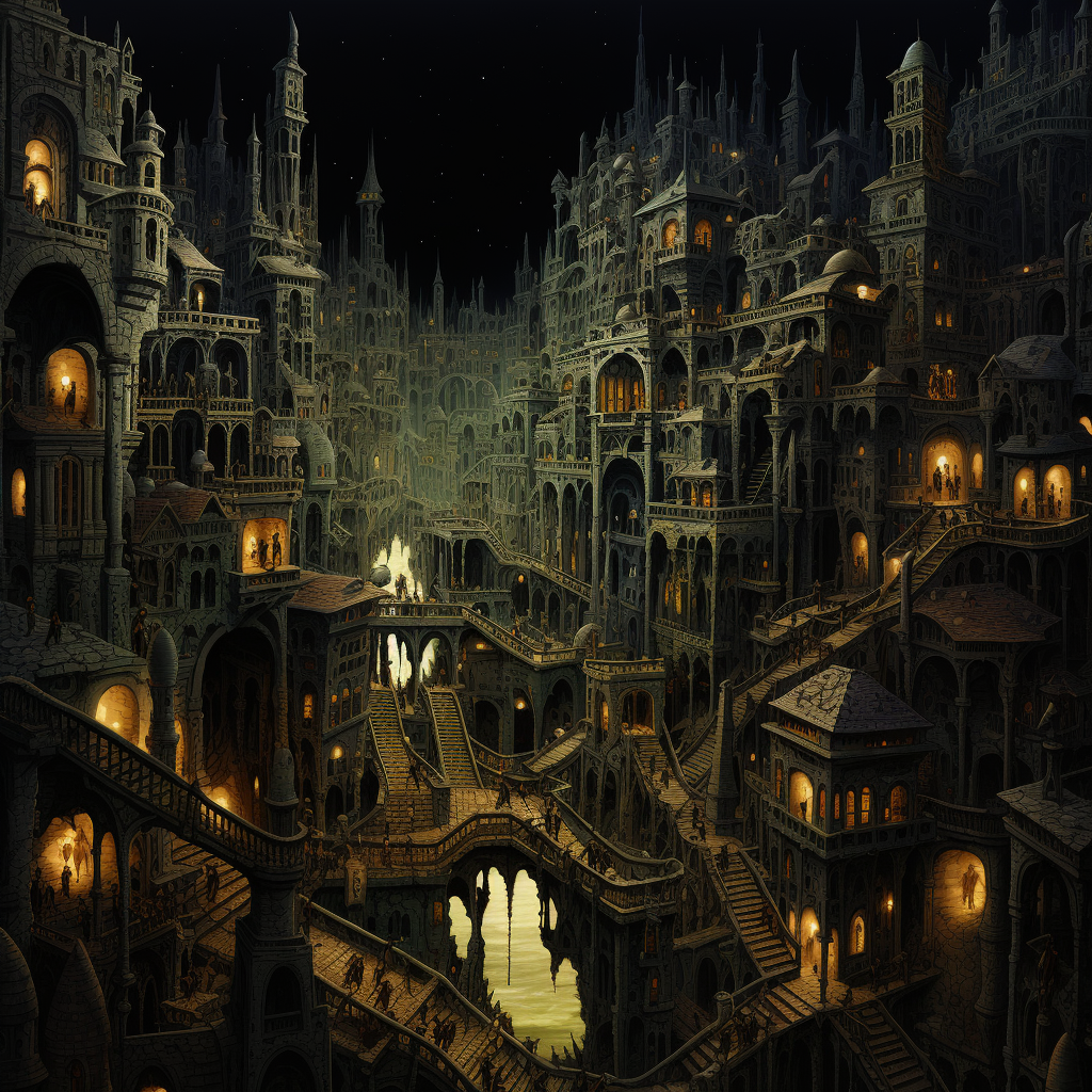 Beautiful cityscape featuring hunchbacks