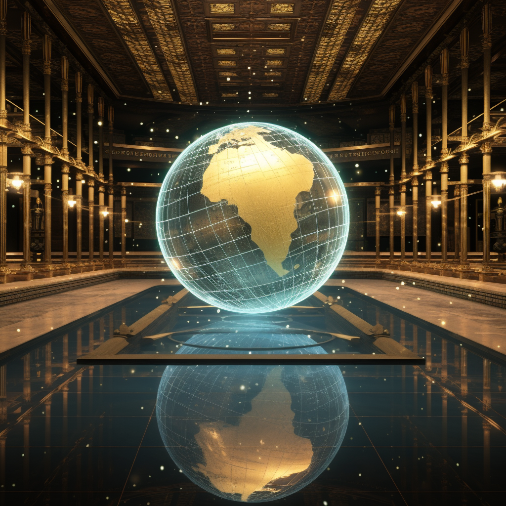 Golden globe connected for investment theme