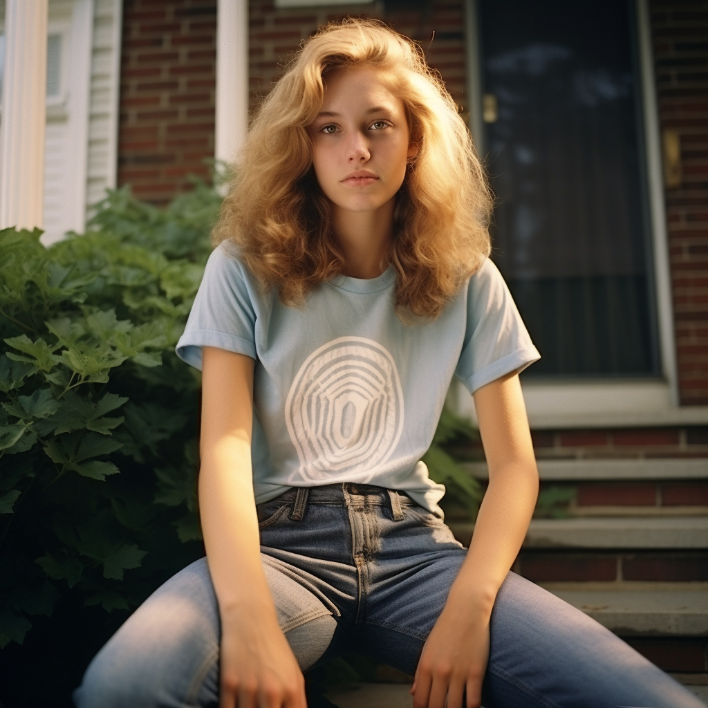 Snapshotted teenage girl from Iowa in 1980  ?