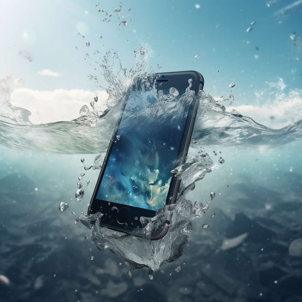 iPhone falling into the ocean