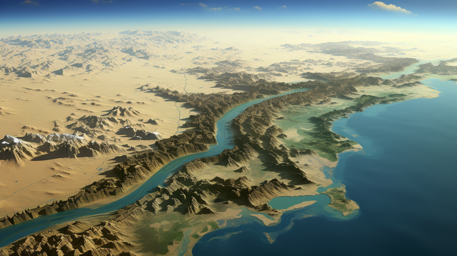 3D map of Iran's full area