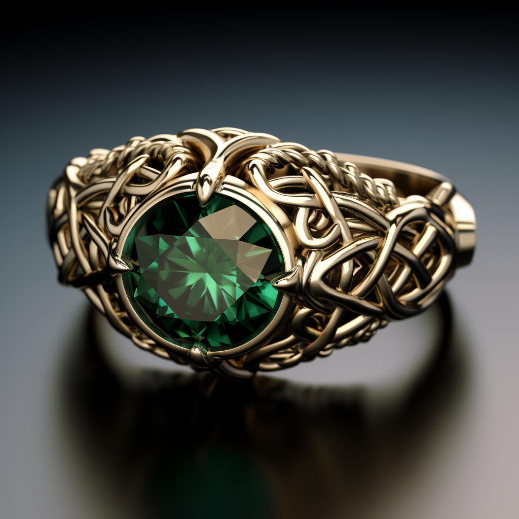 Irish Celtic Knot with Shamrock and Claddach Ring