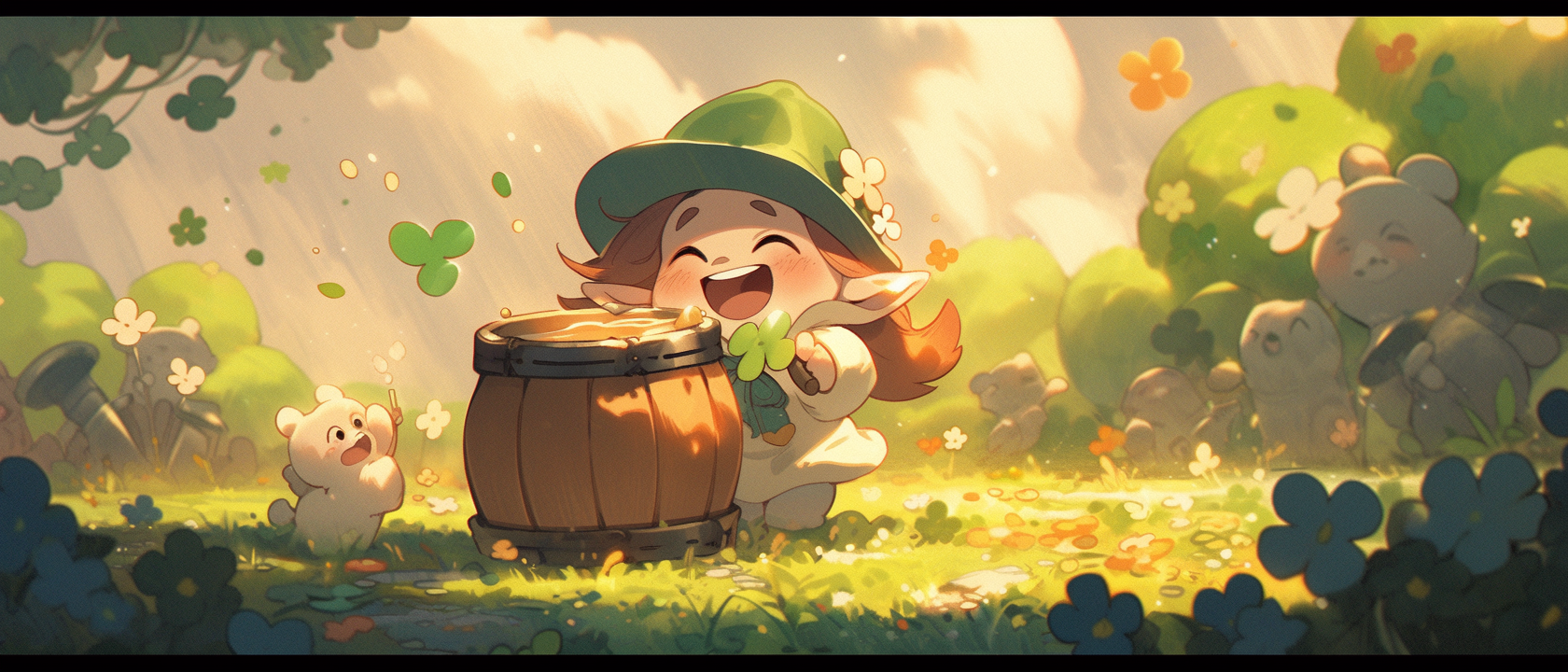 Leprechaun with Pot of Gold