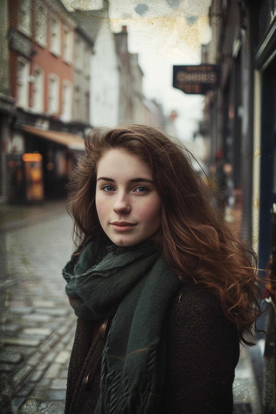 Young Woman on Irish Street