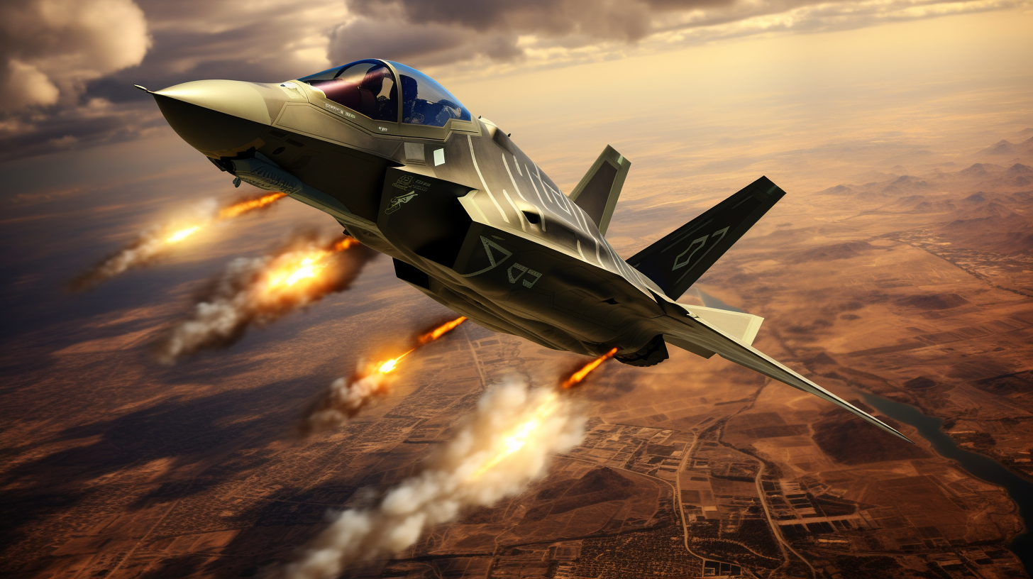 Iron Dome targeting F-35 jet