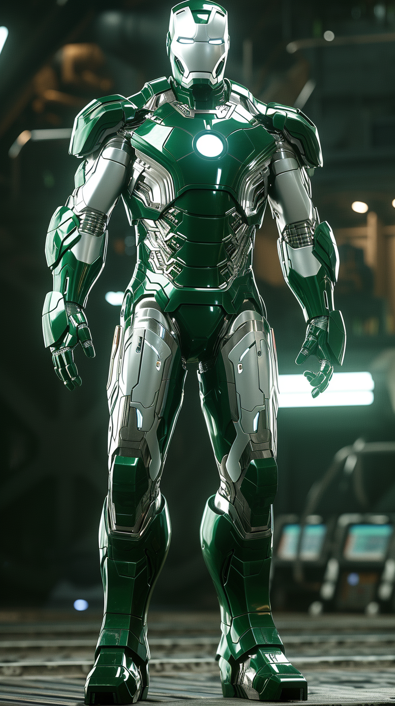 Iron Man in Mexican-inspired green and white armor