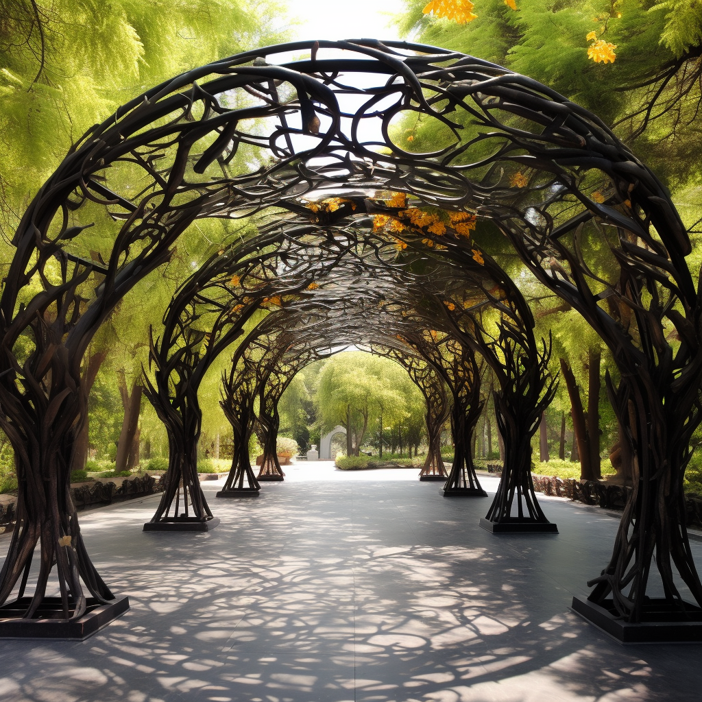 Beautiful Iron Pergola Inspiration