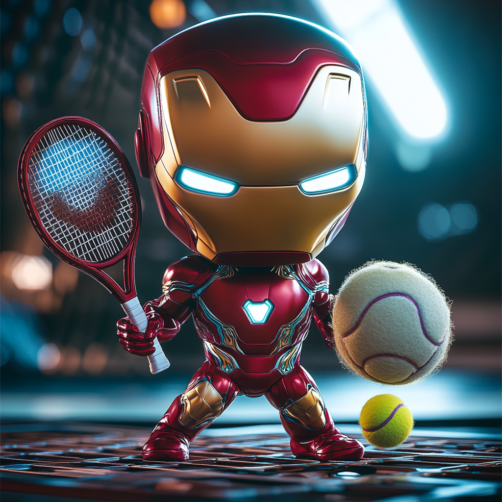 Chibi Iron Man Tennis Racket