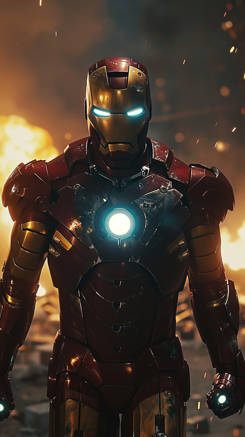 Iron Man Dark Fantasy Movie Still Frame