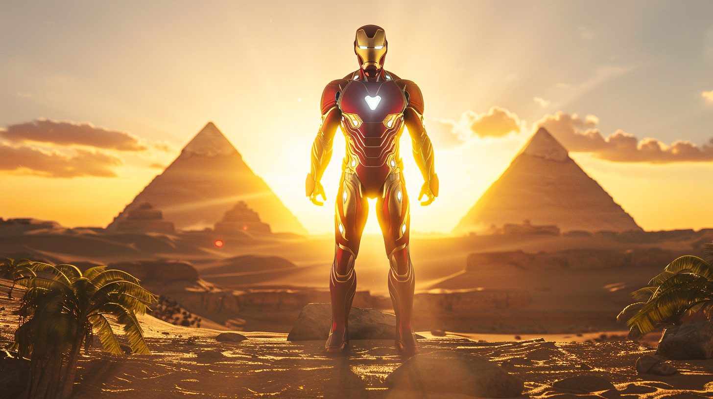 Iron Man in Desert Scene