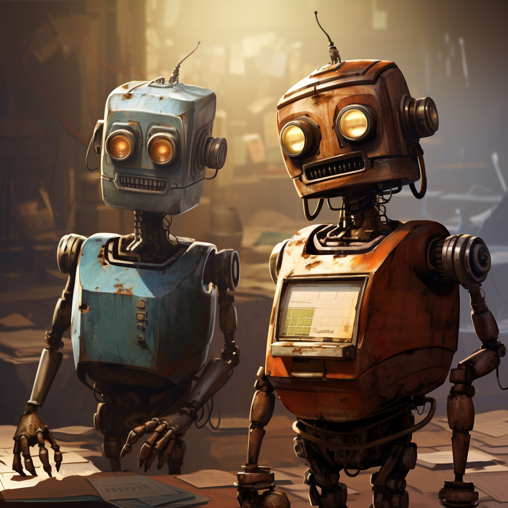 Robots role playing in Isaac Asimov universe