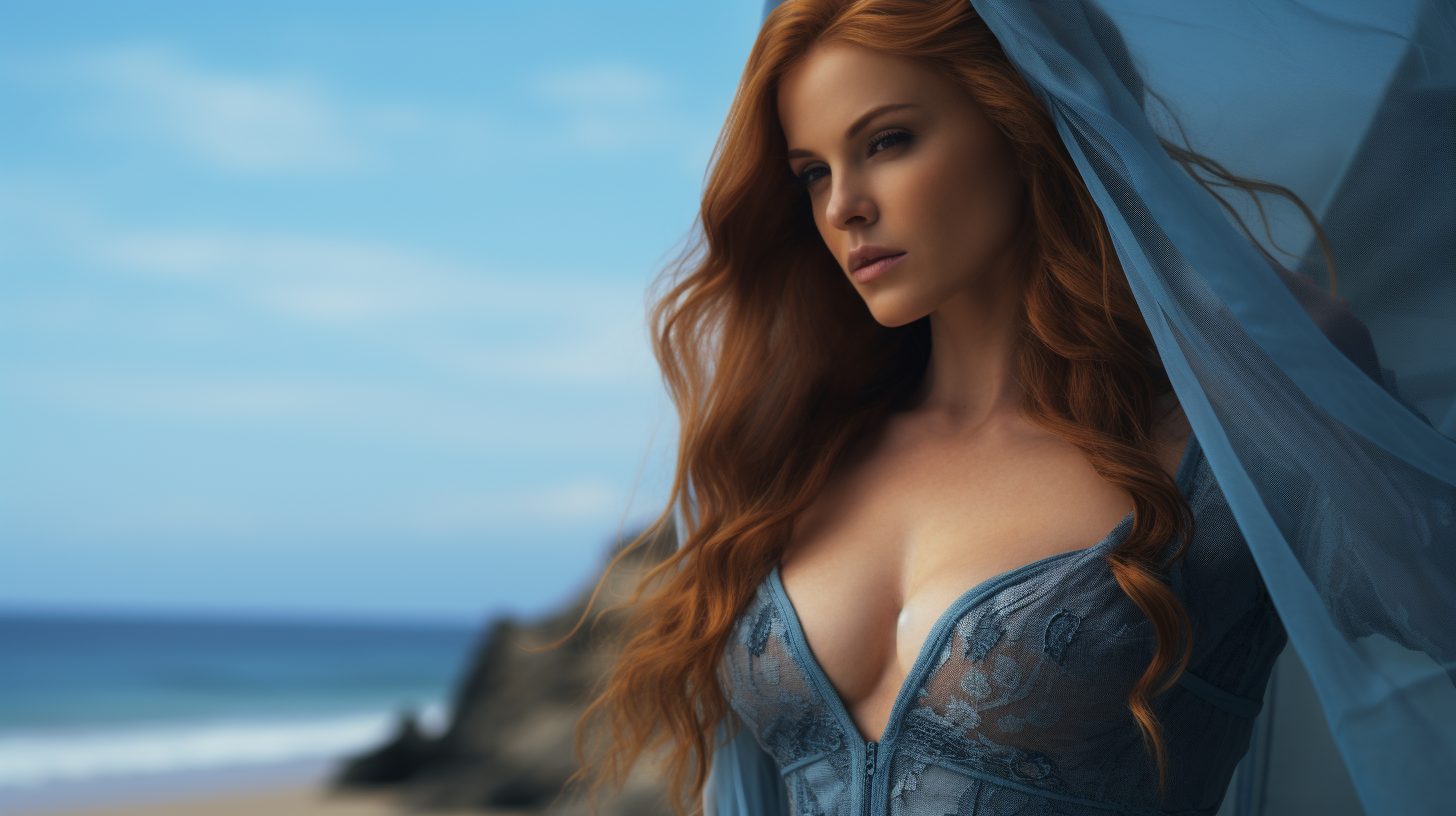 Isla Fisher as Lenore on the Beach