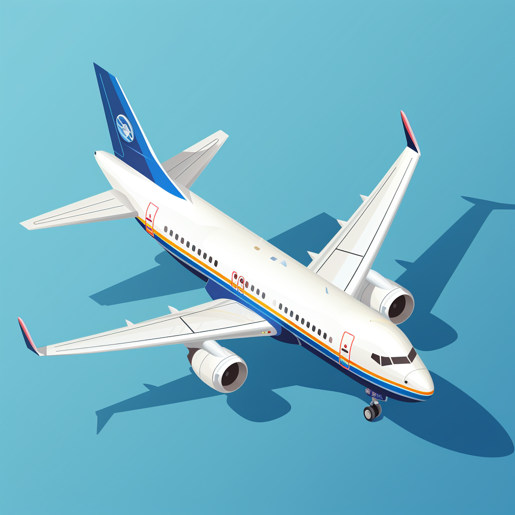 Isometric Boeing 737 Illustration