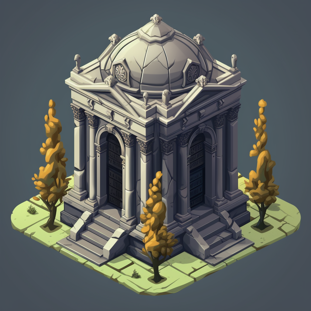 Isometric Mausoleum Gloomy