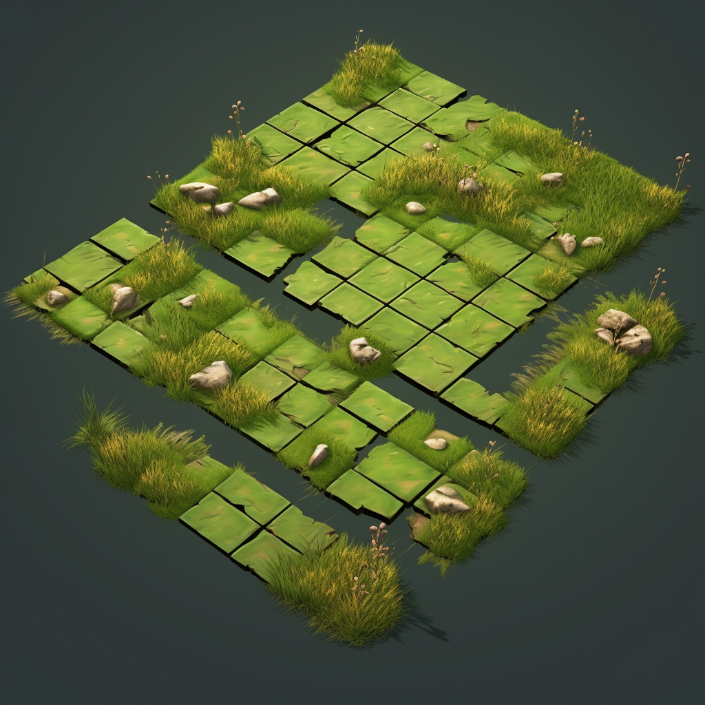 Isometric Grass Tilemap Game Sprites