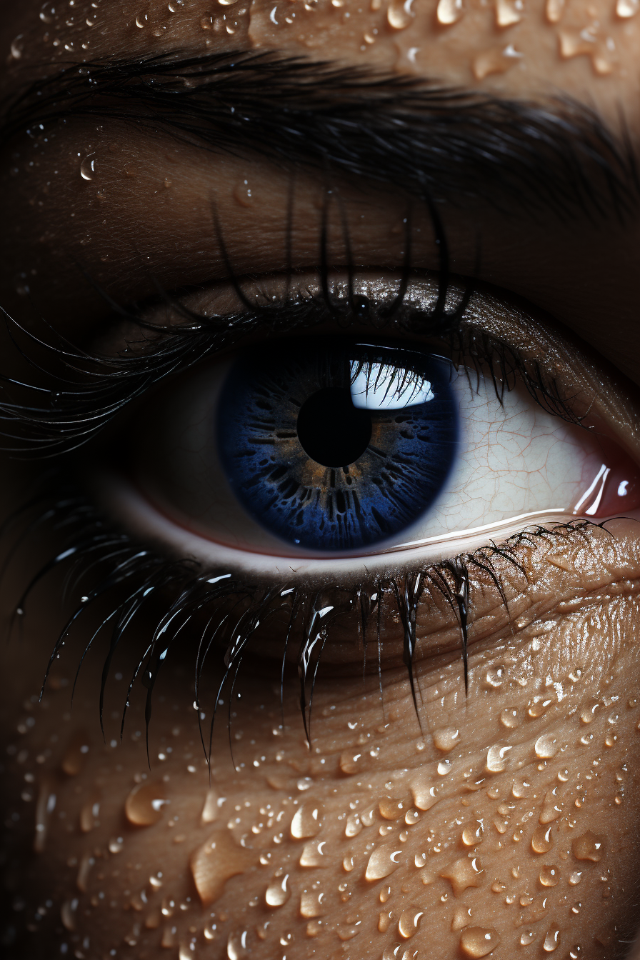 Woman's eye with Israel flag