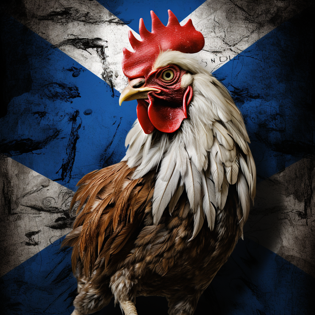 Rooster with Israel Flag