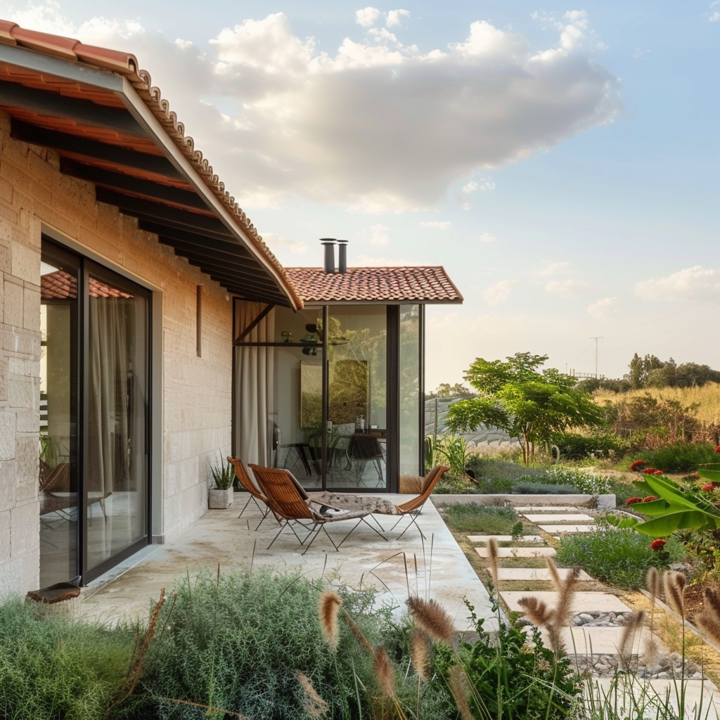 Israeli home with tile roof