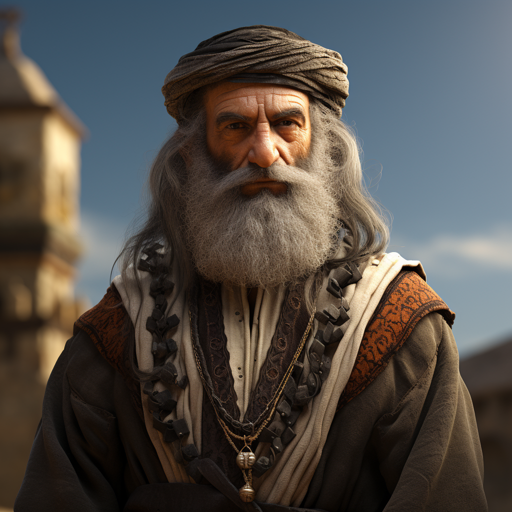 Highly-detailed Israeli country character