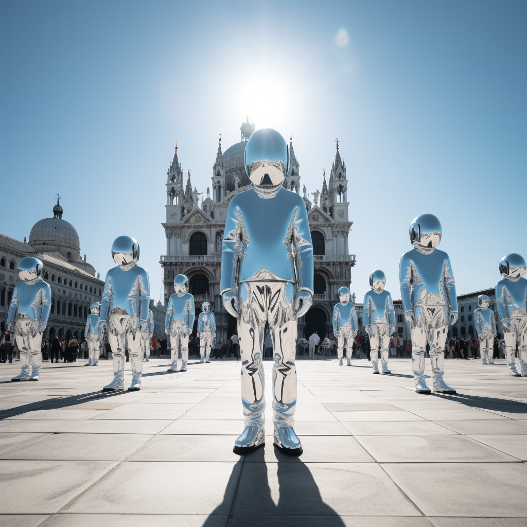 Issey Miyake new spacesuits parade in Venice