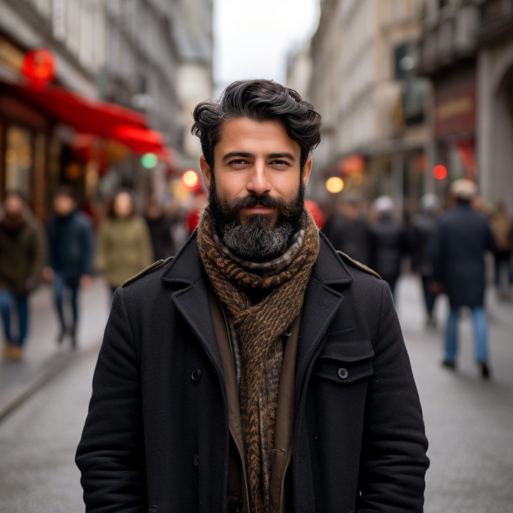 Young man with Harley Davidson in Istanbul