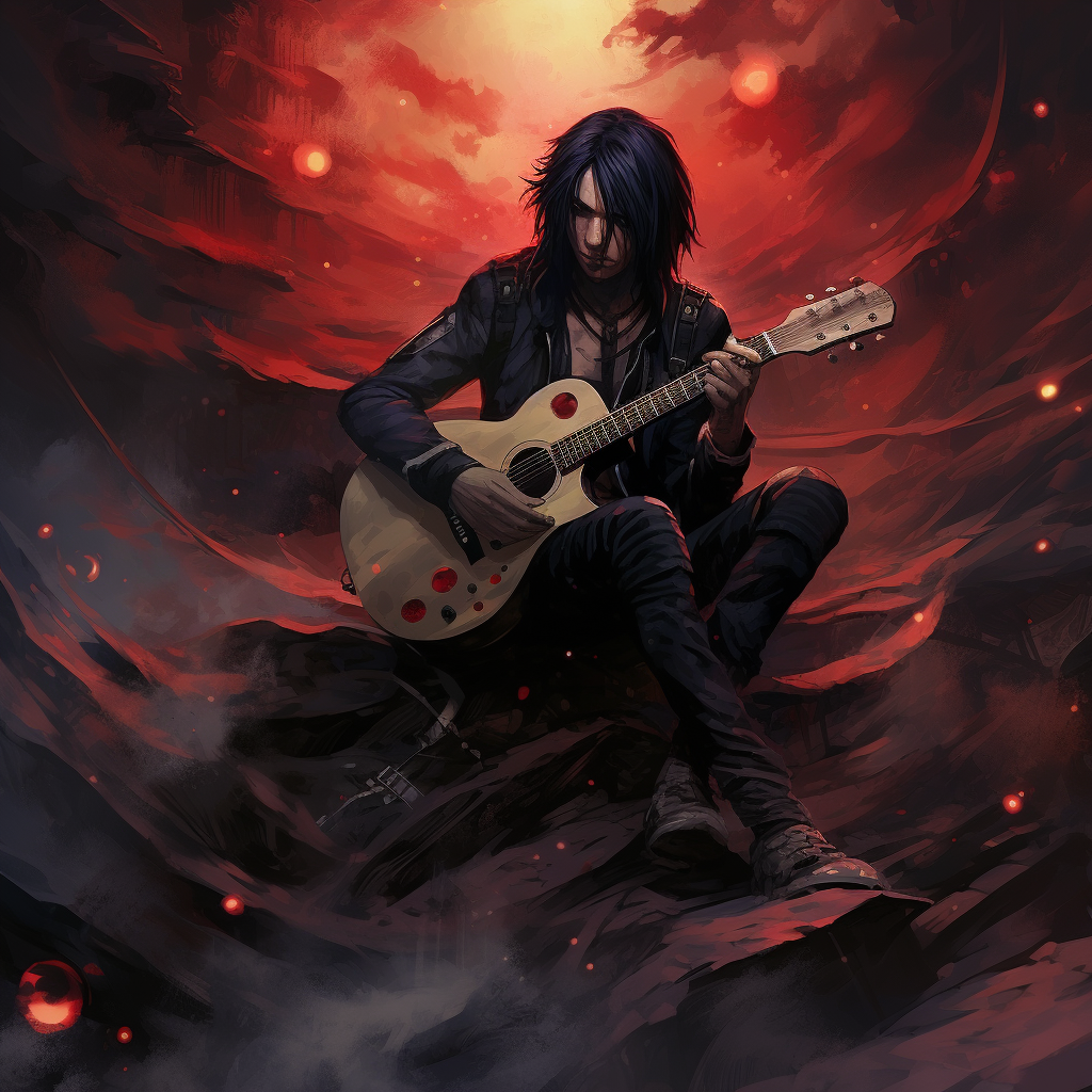 Itachi Uchiha as Rockstar - Dark Aesthetic