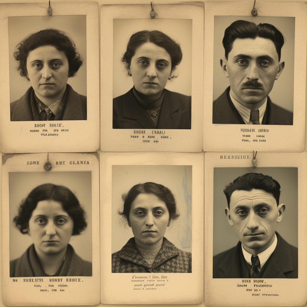 Italian 1920s passport photos