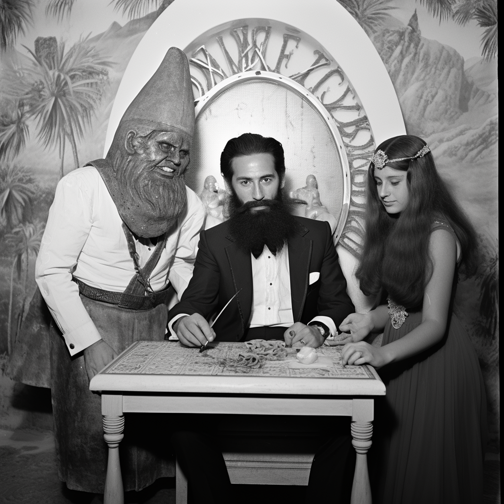 Italian man using ouija board at Las Vegas wedding