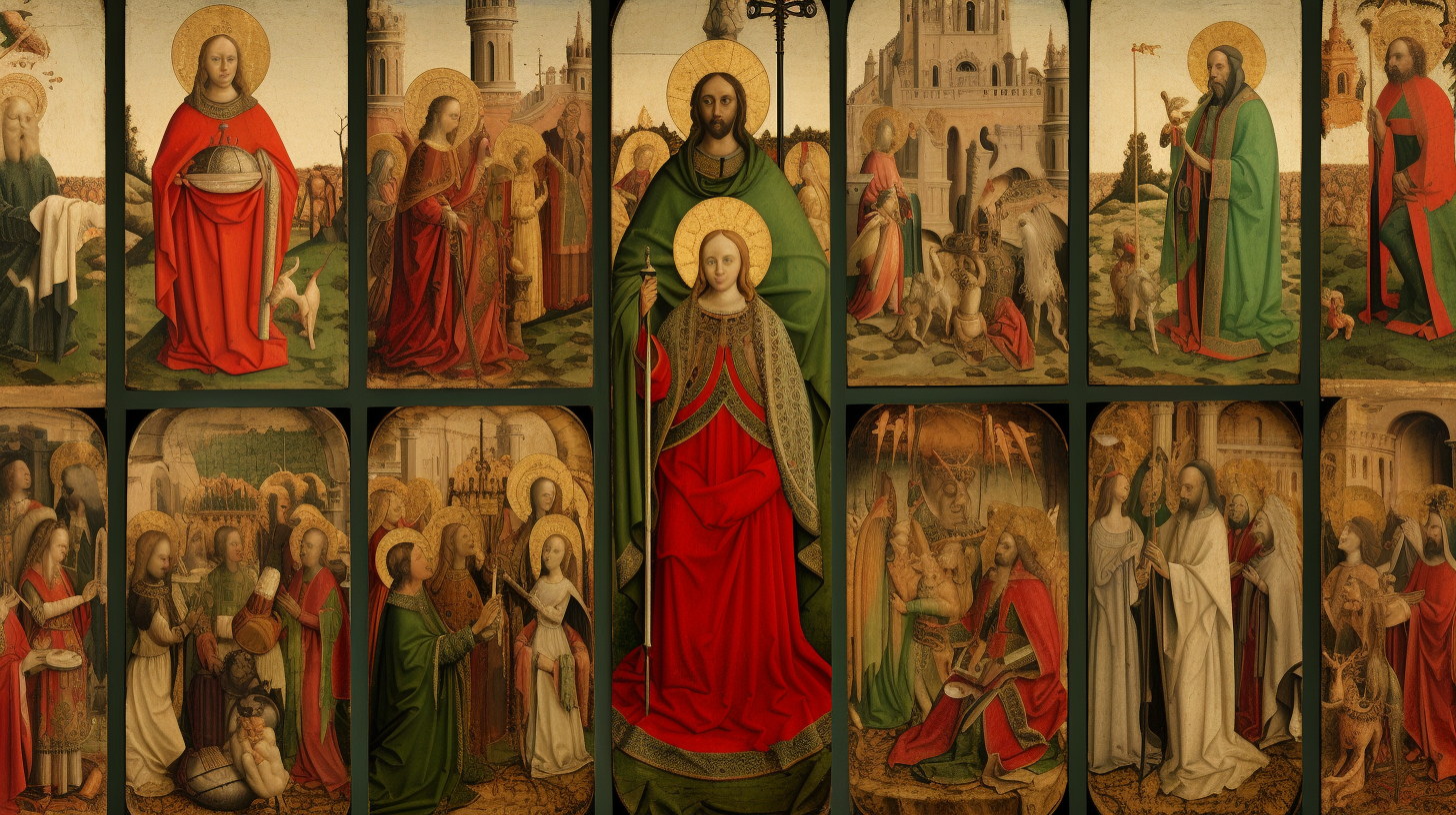 Italian medieval religious art painting