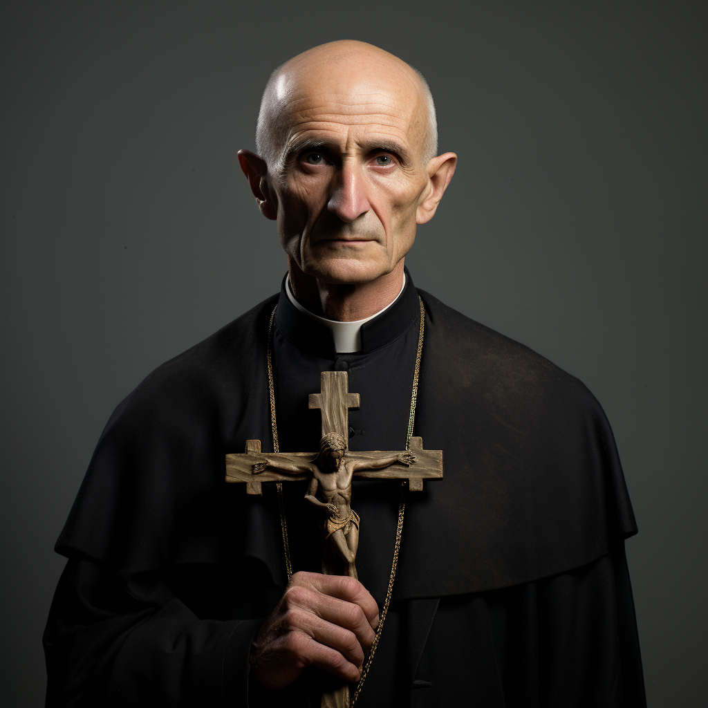 Italian Priest with Crucifix