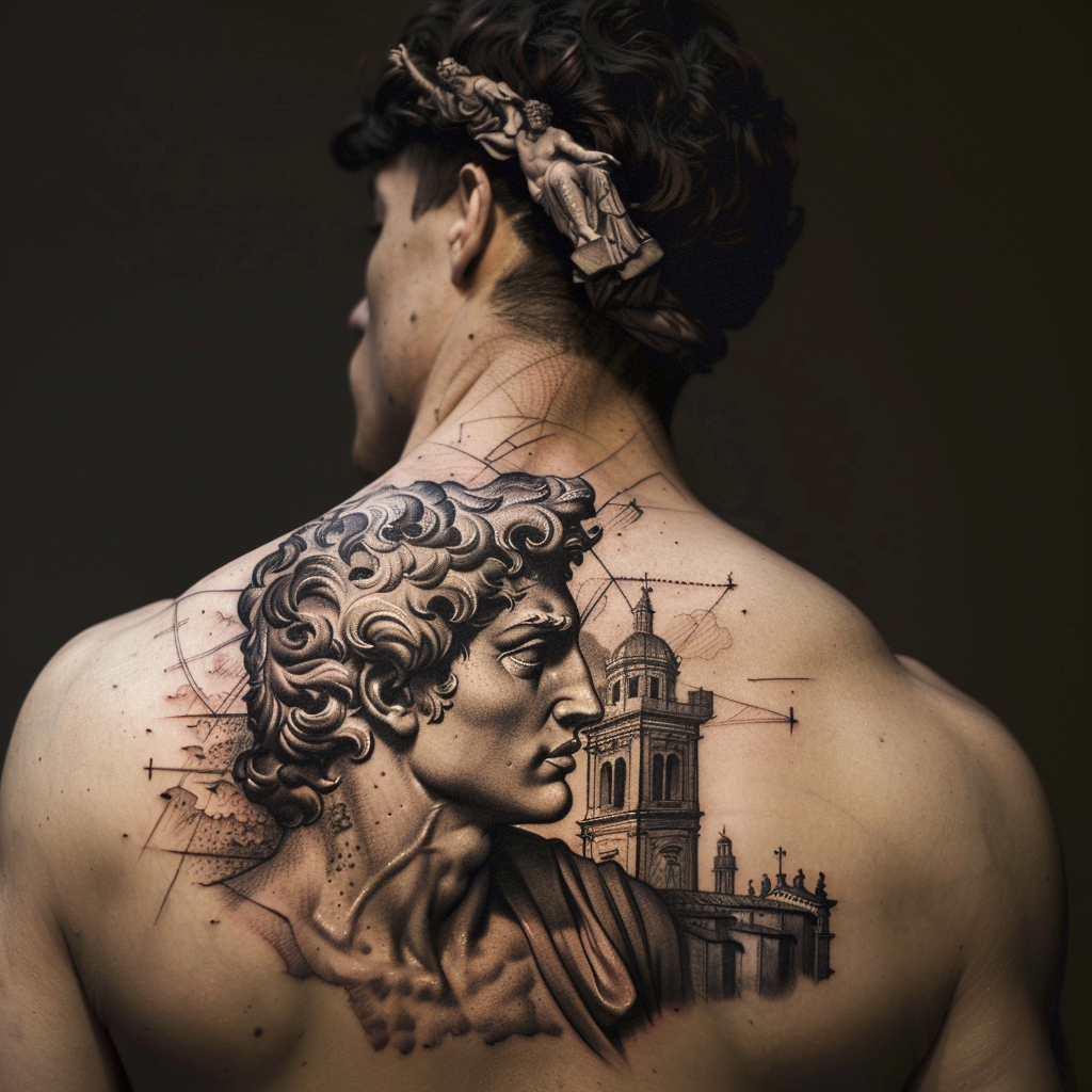 Italian Statue Tattoo Religion Art